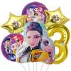 Set di 6 Palloncini in Alluminio con Numeri da 0 a 9 per Festa di Compleanno a Tema Musicale Decorazione Baby Shower Regalo