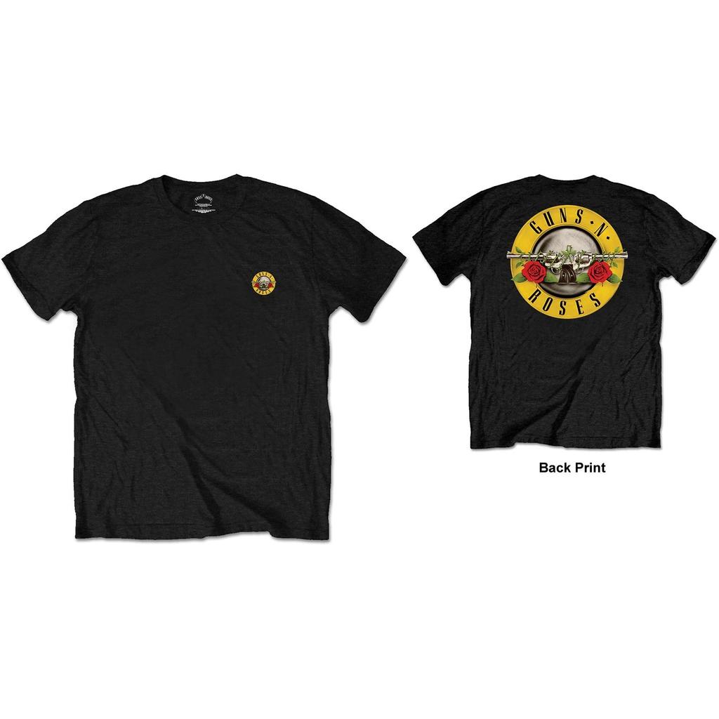 Guns N' Roses T-Shirt: Classic Logo (Back Print/Retail Pack) OFFICIAL NEW