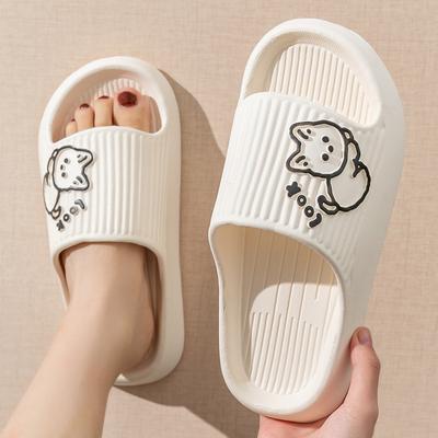 Summer Slippers Bathroom Platform Non Slip Home Bear Cartoon Flip Flops Beach Women Slipper Sandals Slides Indoor Outdoor