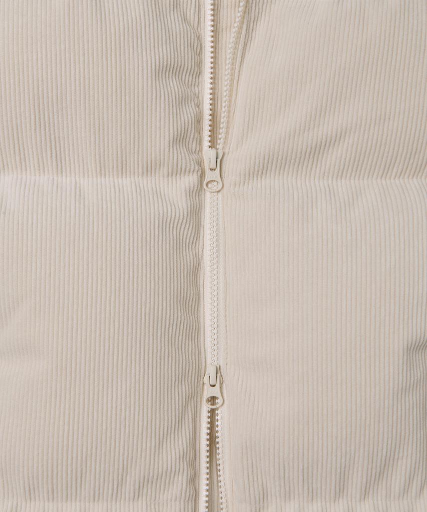 Musinsa Standard Daily Puffer Corduroy Short Padded Jacket [Cream]