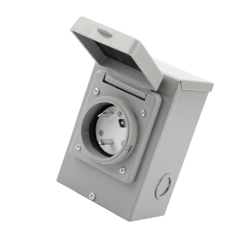 RV Power Outlet Panel Box Electrical Receptacle Panel 50Amp NEMA 14 50R