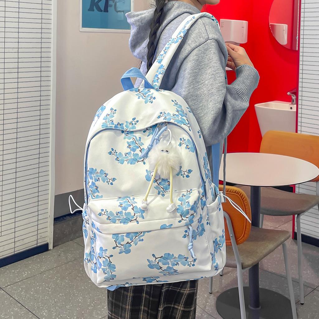 Schoolbag Female junior high school college student backpack Mori primary school student Japanese floral sweet girl backpack