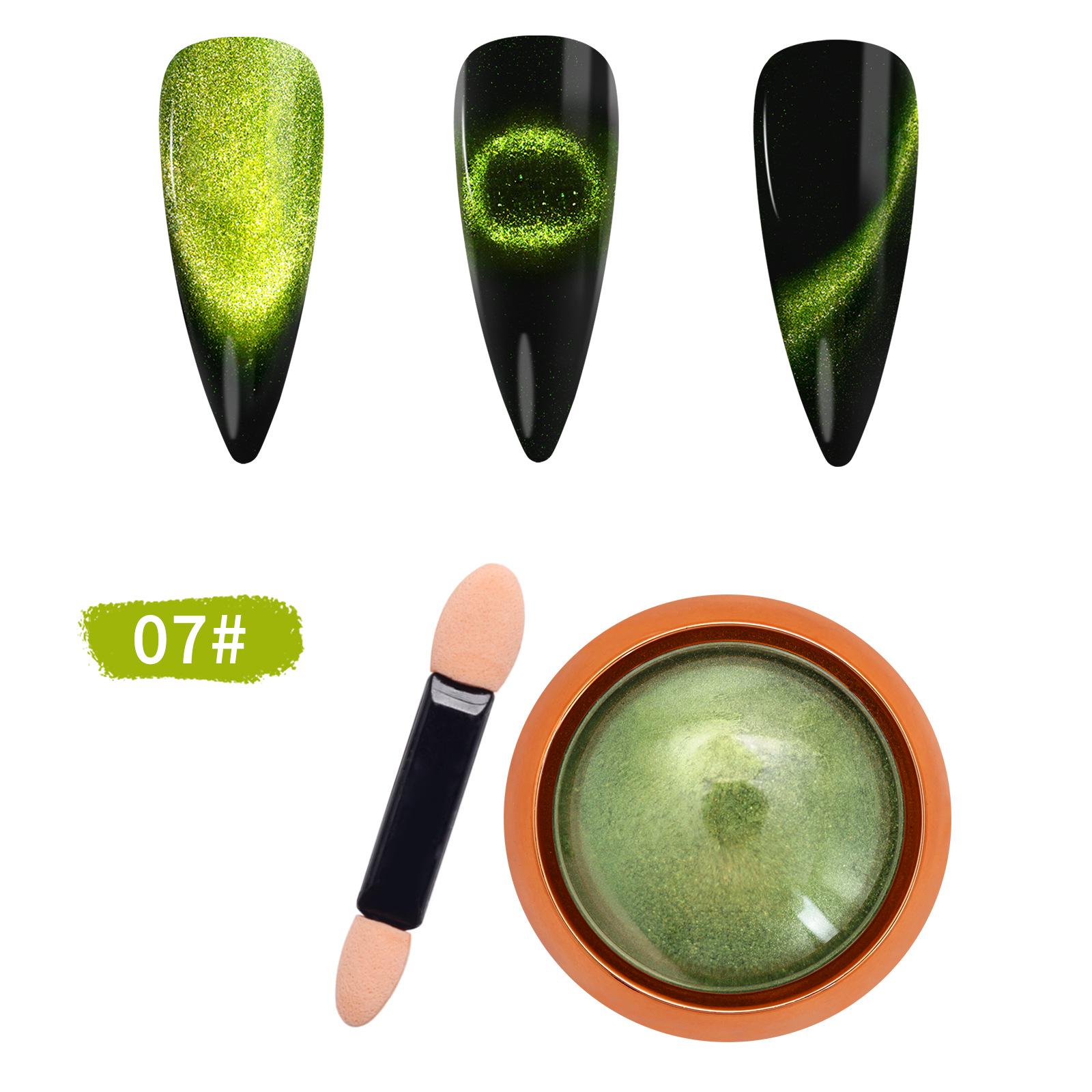 

9D Сильный магнитный кристальный порошок «Кошачий глаз» - Высококачественное зеркальное покрытие