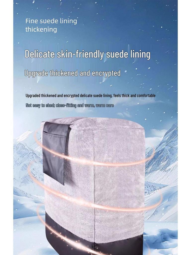 Electric Vehicle Windshield Winter Velvet Windproof Cover & Battery Motorcycle Knee Pads for Cold Protection