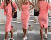 Summer Solid Color Two-Piece Set: Spaghetti Strap Dress with Cardigan