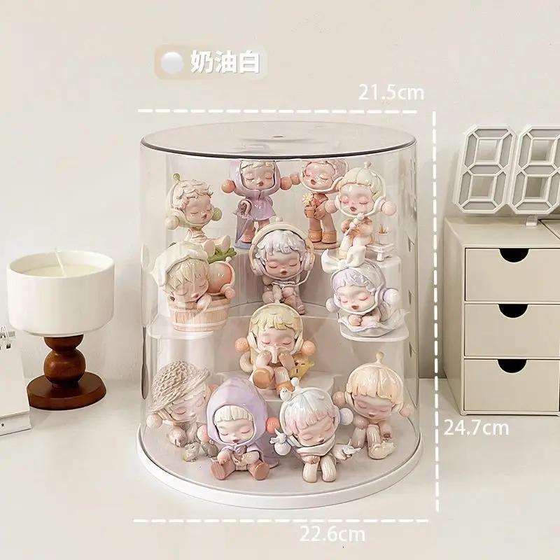 

Ladder Dolls Display Box Figure Toys Storage Box Transparent Acrylic Blind Cabinet Perfume Rack Dust-proof Lid Storage Box білий