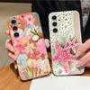 Starry Sea Dolphin Adventure Case For Samsung S26 S25 S24 Ultra S23 S22 S21 FE A15 A16 A17 A35 A36 A37 A54 A55 A56 A57 5G Leather Texture Cover