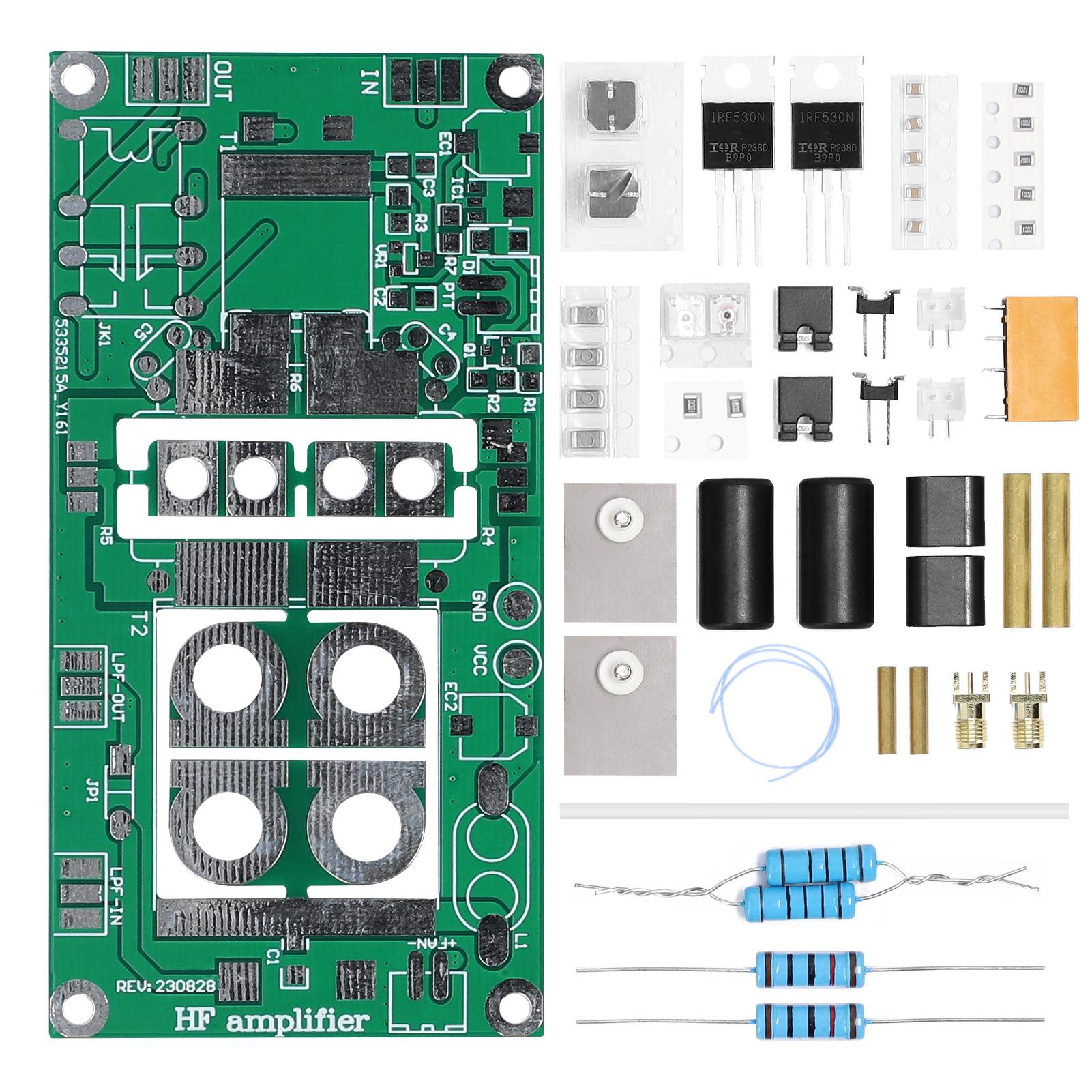 

DIY Kit 70 Вт SSB Лінійний ВЧ підсилювач потужності 3,5-30 МГц для FT-817 KX3 Радіо AM CW Частотна модуляція Радіоаматор різнокольоровий