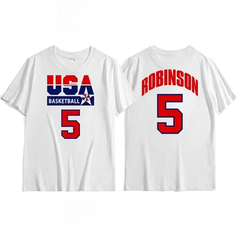 1992 Dream Team T-shirt American Men's Basketball Training Top Vintage Dream One Sports Casual Cotton Short Sleeves