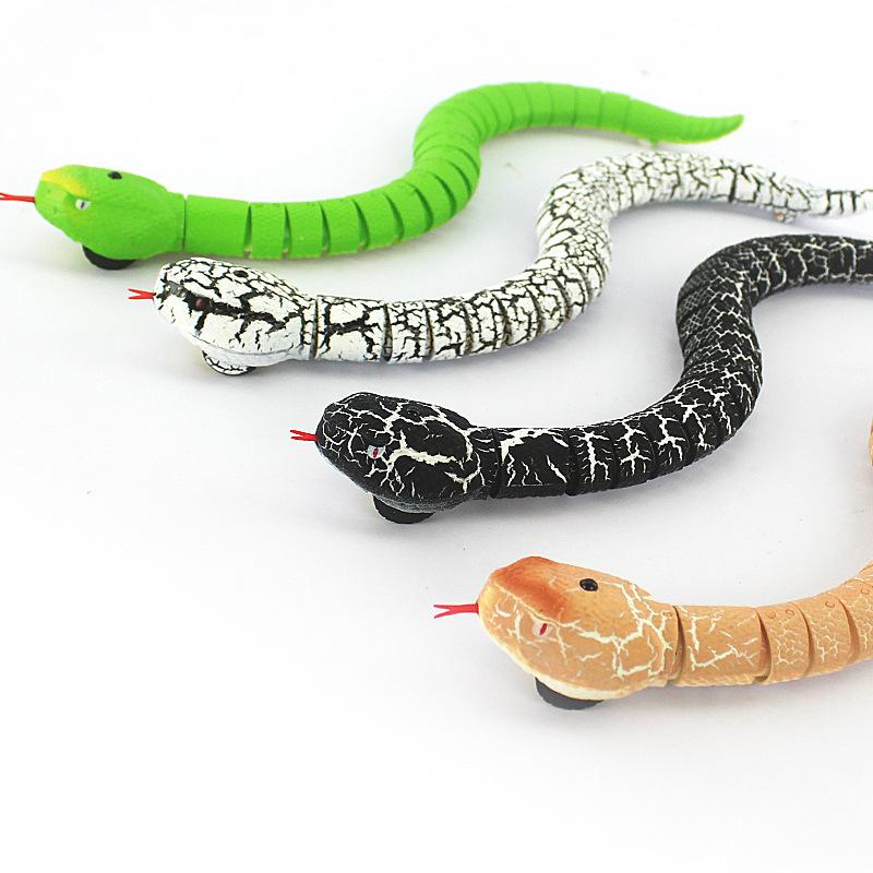 Realistic Remote Control Snake RC Animal Scary Toy Simulated Viper Trick Terrify Mischief Toys for Halloween Children Gift