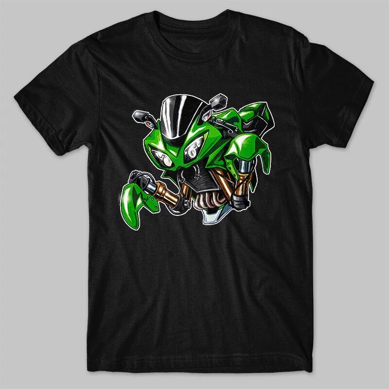 Black men s and women s T-shirt Kawasaki ZX10R XXL