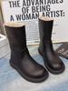 Rejia 2025 Winter Milk Tea Color Women's Martin Boots - Flat Bottom, Two-Wear, Thickened Snow Boots