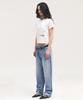 Kimseupeulesikoteunmakes Messy Single Applique Tee White