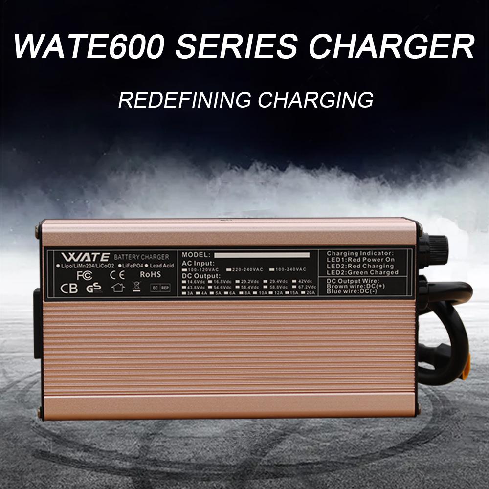 42V 15A smart lithium battery charger for 10S 36V lithium battery fast charging connector optional