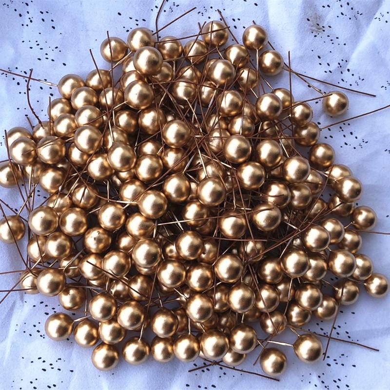 100 Simulationsschaumbeeren - Gold, Silber, Gelb, Rot, Perlglanz Weihnachtsdekor-Zubehör