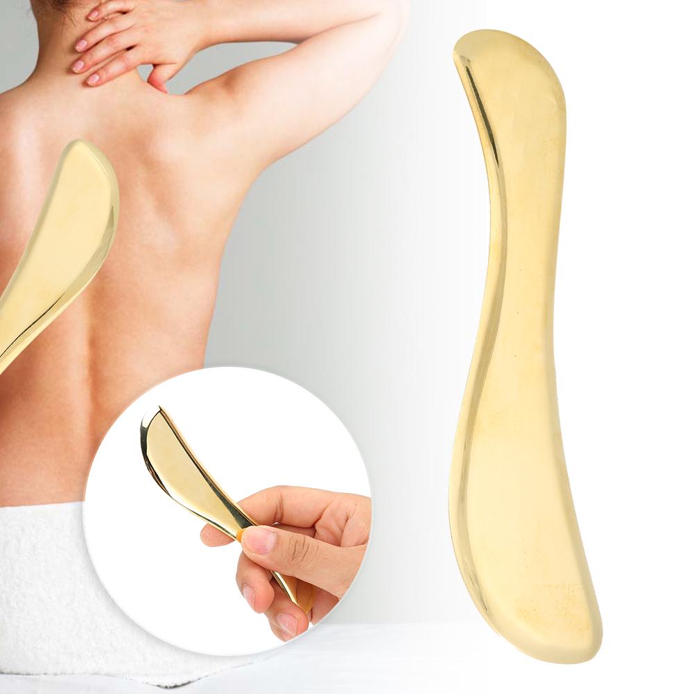 Brass Scraping Board Massager Fascia Acupoint Massage Muscle Pain Relief Gua Sha Tool