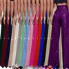 2025 Women's High-Waist Sequin Wide-Leg Summer Pants - European & American Casual Fashion
