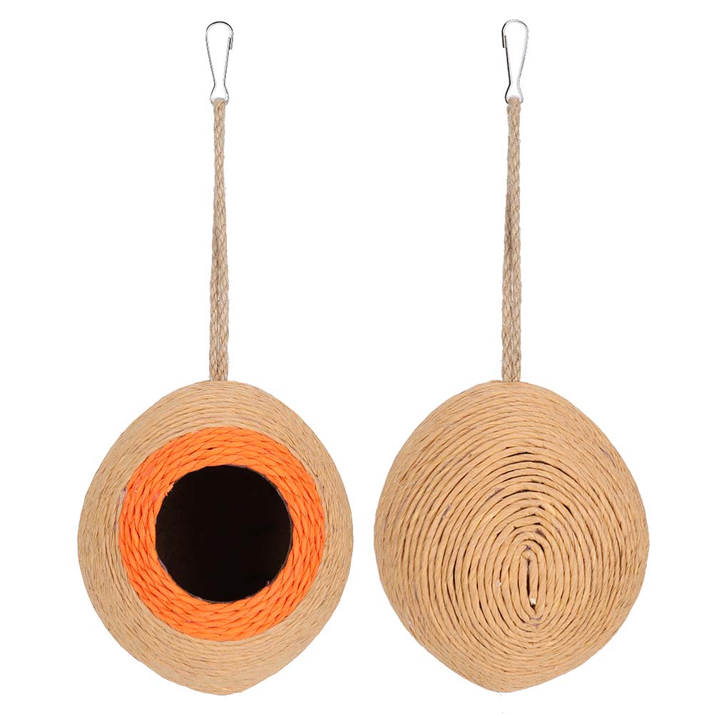 Bird"s Nest Hamster Breeding Nest Parrot Paper Rope Braided Natural Coconut Hideaway Toy