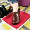 Chaussures Plateformes Mode Fait Main Style Rétro pour Femmes Semelles Compensées Talon Compensé Printemps Été Cuir Véritable Chaussures à Talons Hauts Décontractées