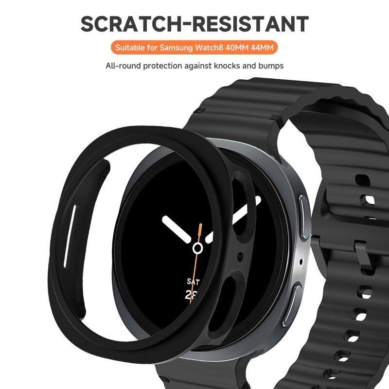 NEW PC Case+Silicone Band for Samsung Galaxy Watch 8 40mm 44mm Bracelet Hollowed Protector Cover For Galaxy Watch 8 Accessories