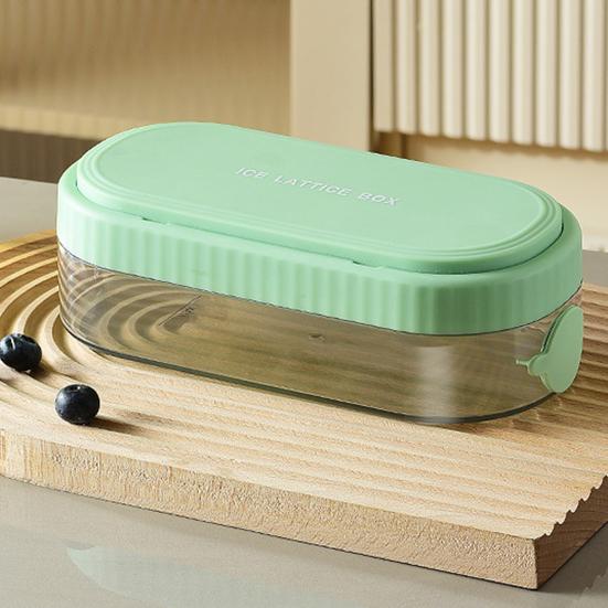 Ice Cube Mold Effortless Push-Type Release Ice Tray Storage Box BPA-Free Stackable Flexible Ice Cube Maker for Home Use