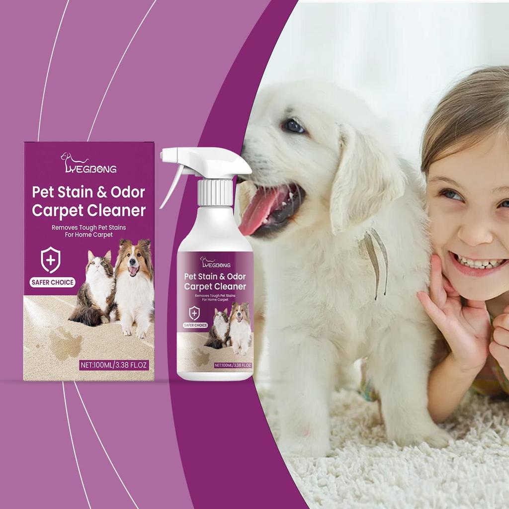 YEGBONG Pet Stain Carpet Cleaner for Cats and Dogs - Decontamination and Deodorization Formula for Stubborn Pet Stains