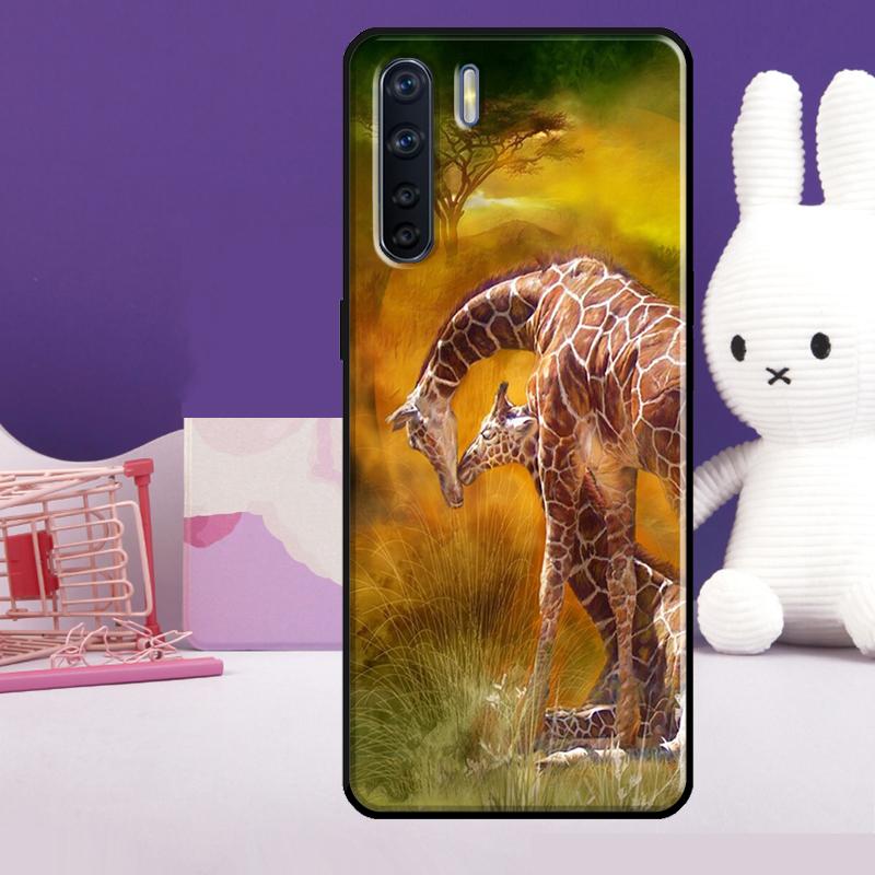 Cute Cartoon Giraffe Case For Oppo A18 A38 A78 A98 A58 A60 A80 A40 A96 A76 A16 A94 A74 A54 A15 A17 A57 A77 A5 Pro