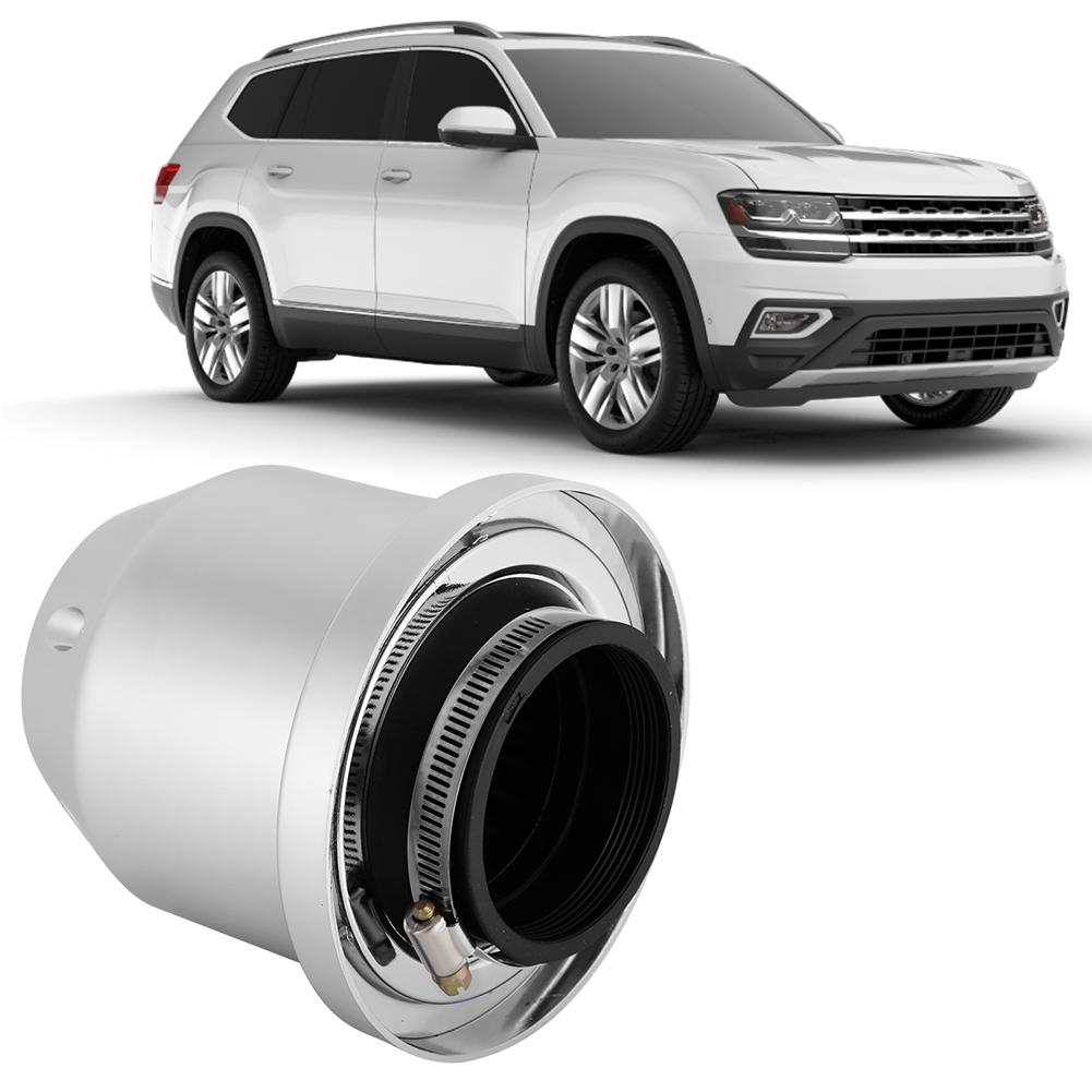 Universal 76mm Car Modification High Flow Inlet Air Intake Air Filter Cleaner (Silver)