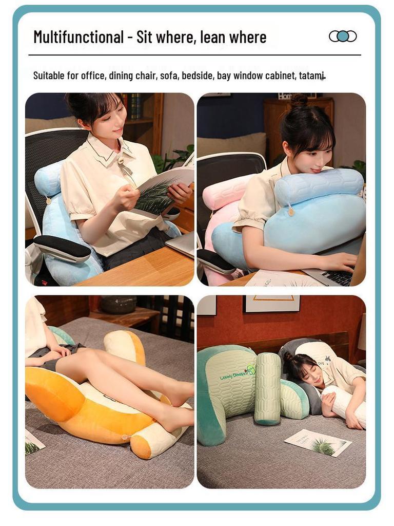 Großes Rückenlehnen-Lesekissen - Weiches Bettseiten- & Bürokissen zur Lendenwirbelstützung