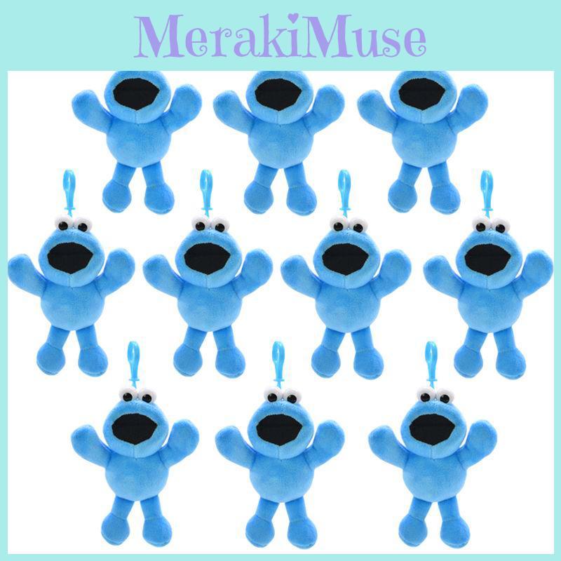 Sesame Wholesales 10pcs Street Cookie Monster Plush Ornament Dolls Qt173 Chains