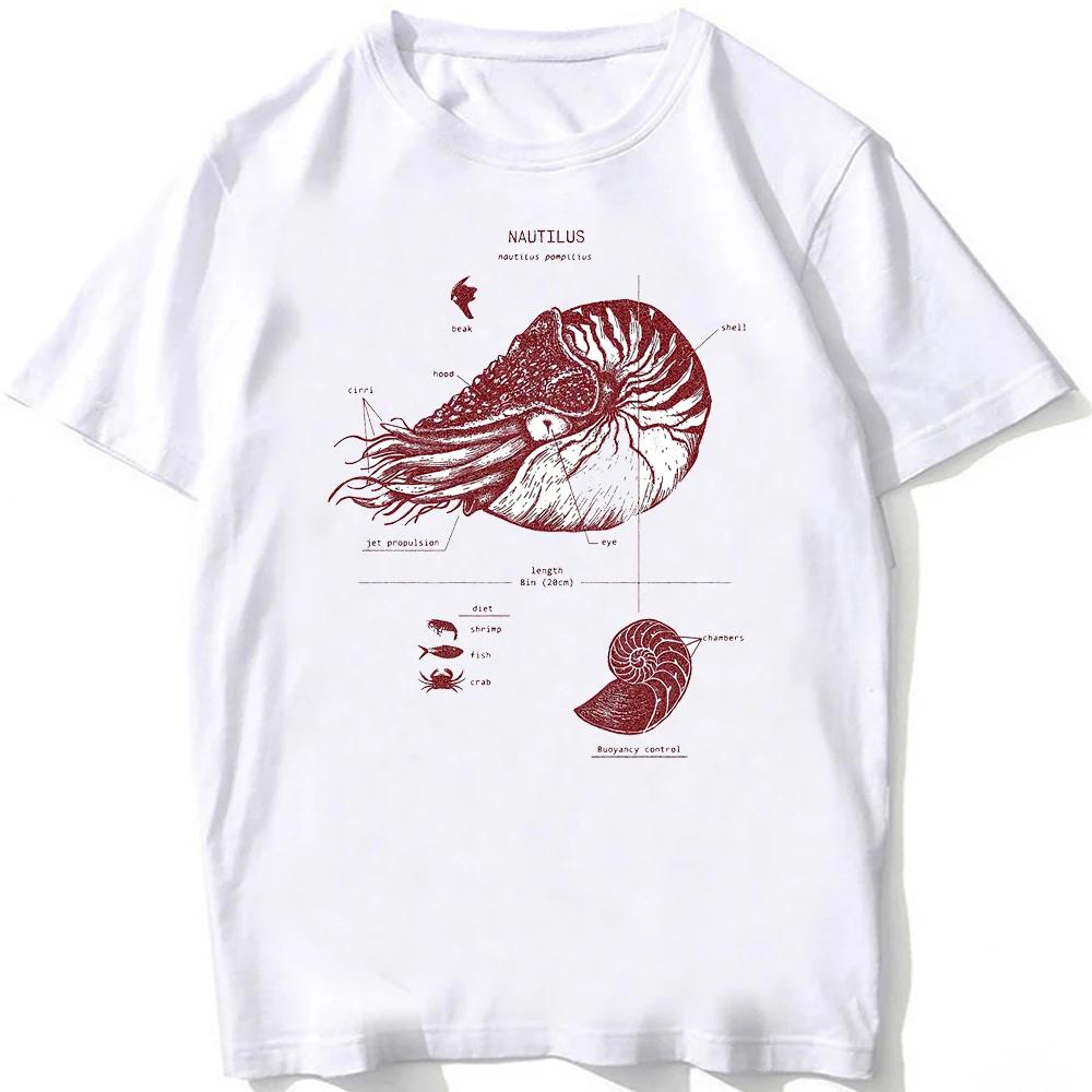 Whale Shark Anatomy Vintage T-Shirt Unisex Men Short Sleeve Hip Hop Beach Animal Style Boy Casual White Tees Funny