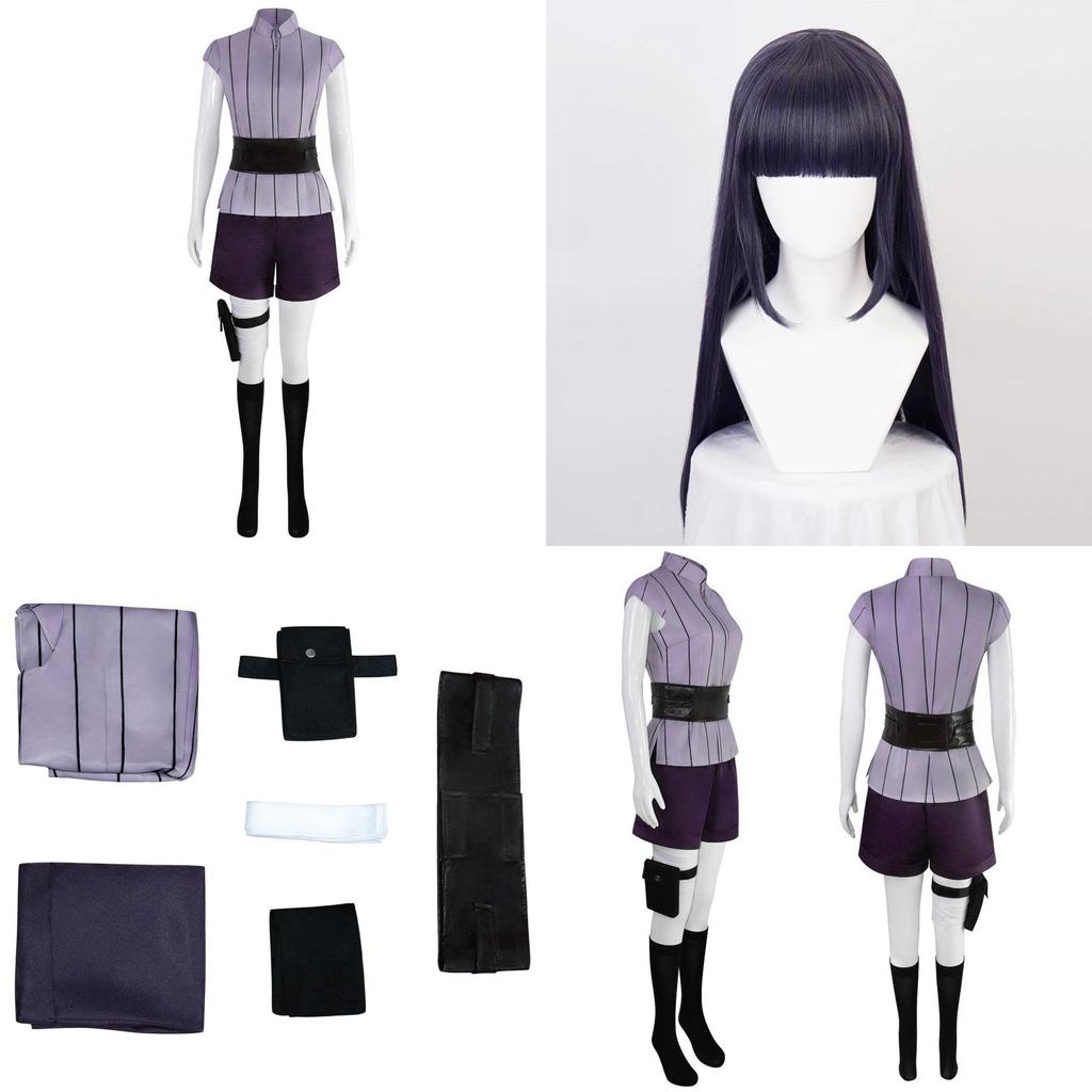 Naruto Hyuga Hinata Cosplay Costume Halloween Outfit Carnival Set Gift