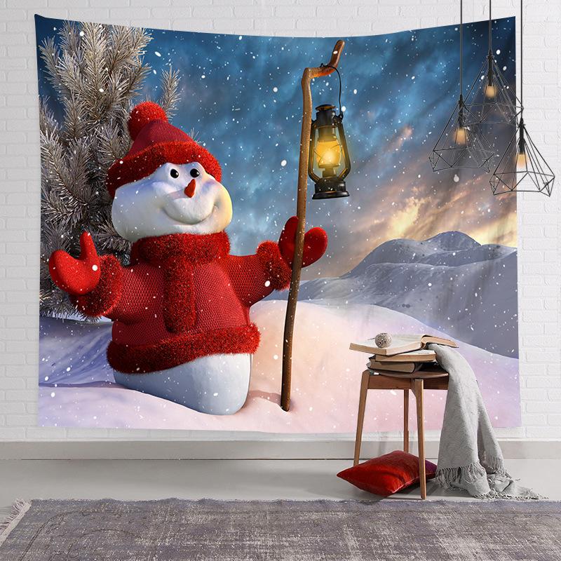 Christmas Tapestry Room Decor Fabric Backdrop Wall Hanging for Bedroom Popular Online Direct Machine Washable Polyester Modern