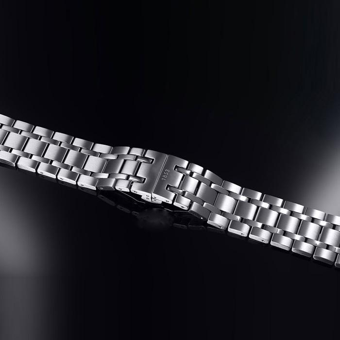 21mm T099407A T099408A T099407 T099408 Watch Band Durable Butterfly Double Buckle Stainless Steel Strap For T099