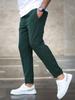 Men Casual Nine Pants With Polyester Fabric For Autumn Everyday Wear