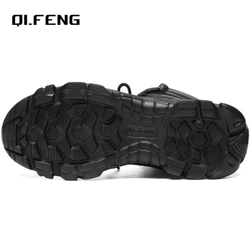 Big Size 47 Men'S Boot Combat Mens Ankle Boot Tactical Warm Fur Army Boot Male Shoes Work Safety Shoes Motocycle Boots