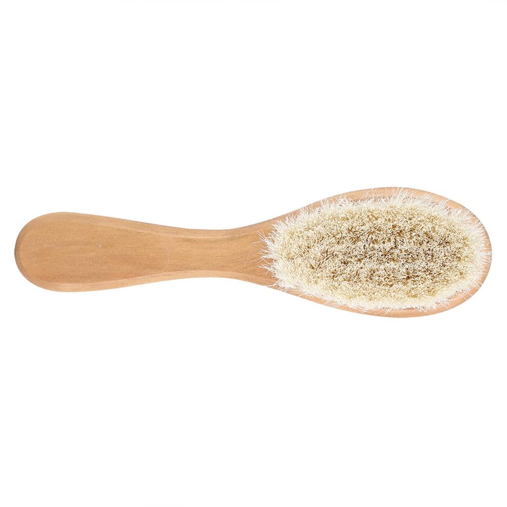 Grooming Comb Baby Comb Brush, Multifunction Natural Goat Hair Comb, Infant Hair Massage for Baby At Home