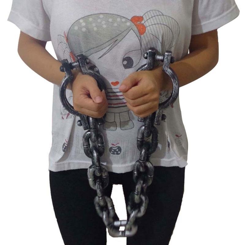Halloween Props Fancy Dresses Decorative Irons Prisoners COS Plastic Simulation Handcuffs Chains
