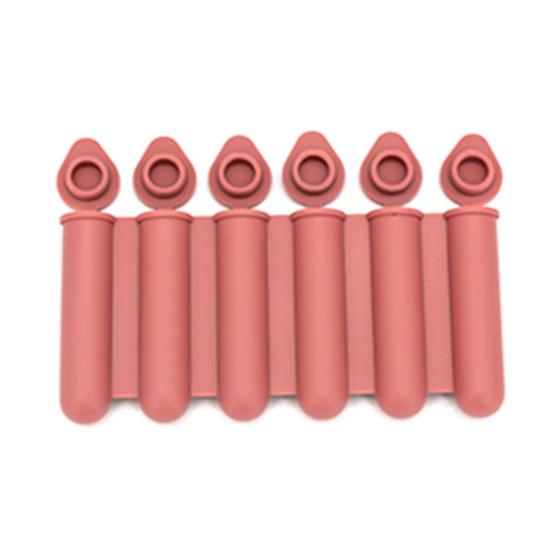 Ice Stick Mold Dustproof Lid 6 Cavities Food Grade Easy Release BPA Free DIY Reusable Bottled Beverages Silicone Ice Cube Mold Kitchen Supplies