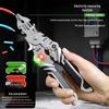 Multi-Functional Electrician's Tool: Wire Stripper, Crimper, Splitter, Winder, Cutter, and Voltage Tester.