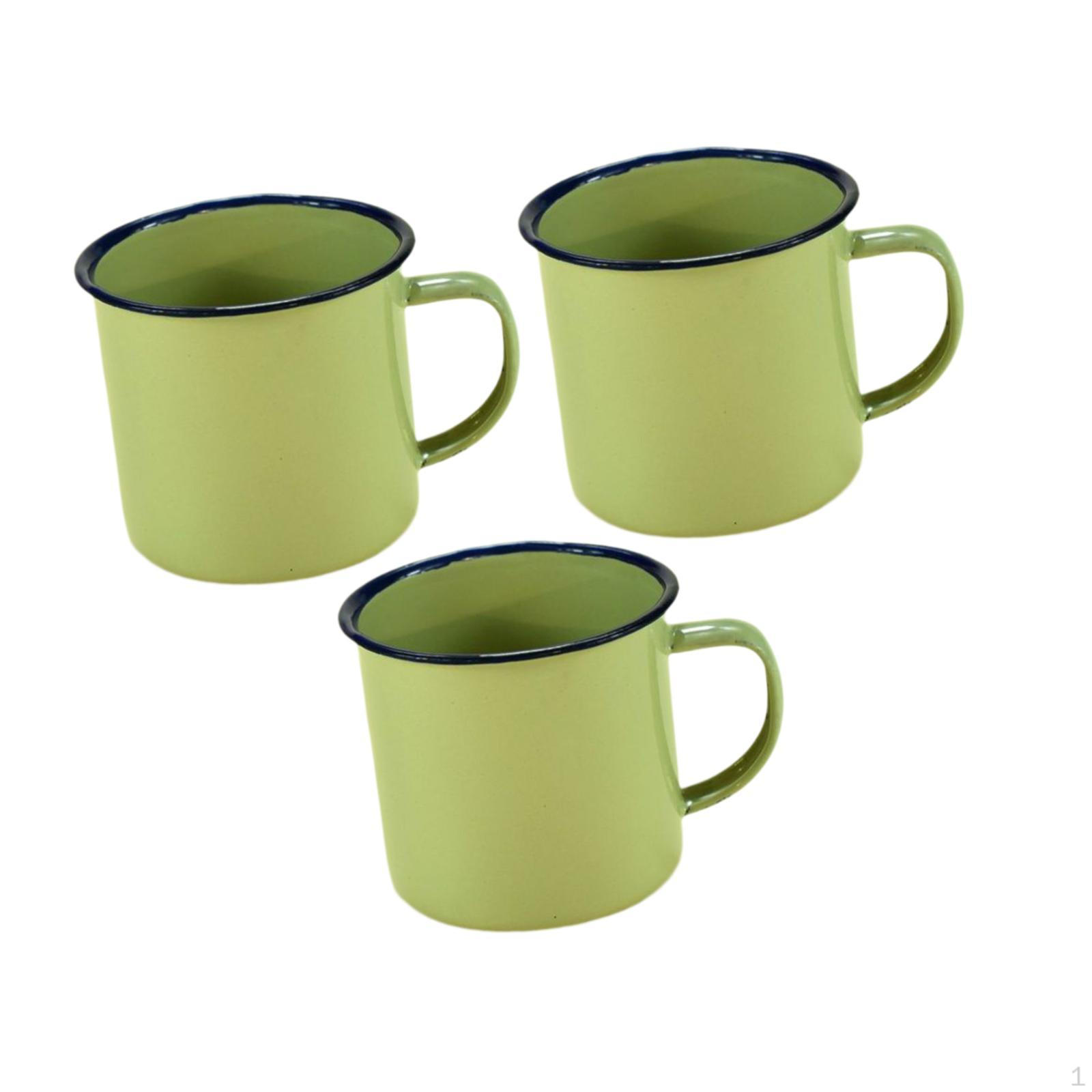 

3 шт. эмалированные кружки для кофе, молока, подарков на день рождения, чашки для воды, легко моющиеся, для питья чая