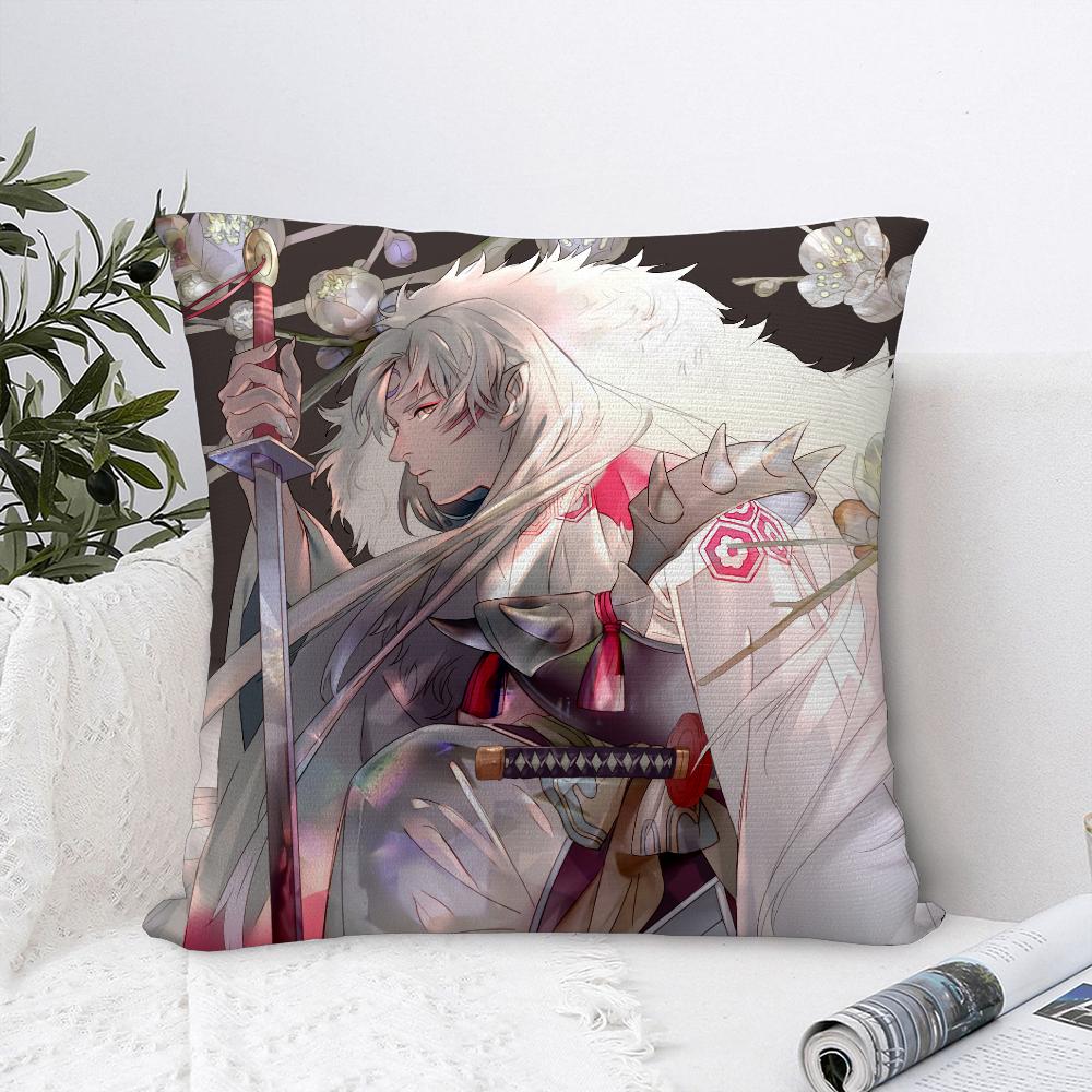 Anime I-InuYashas Pillow Case Sofa Decorative Home Double-sided Print Plush Square Throw Pillow Covers Cushion Decor Cover