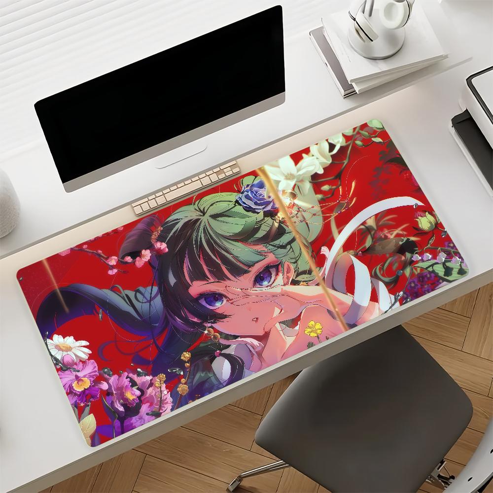 Gaming-Mauspad Schreibtischmatte Rutschfeste Basis Genähte Kanten Chibi Anime-Mädchen Collage Druck Tastaturpad für Gamer Home Office