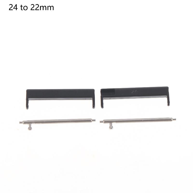 1 Para adapterów do opaski na nadgarstek 24 mm na 22 mm/20 mm do smartwatcha 7/9/D5I Akcesoria Złącze zamienne do smartwatcha
