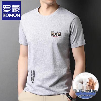Men's Pure Cotton Loose-Fit Round Neck T-Shirt for Dads