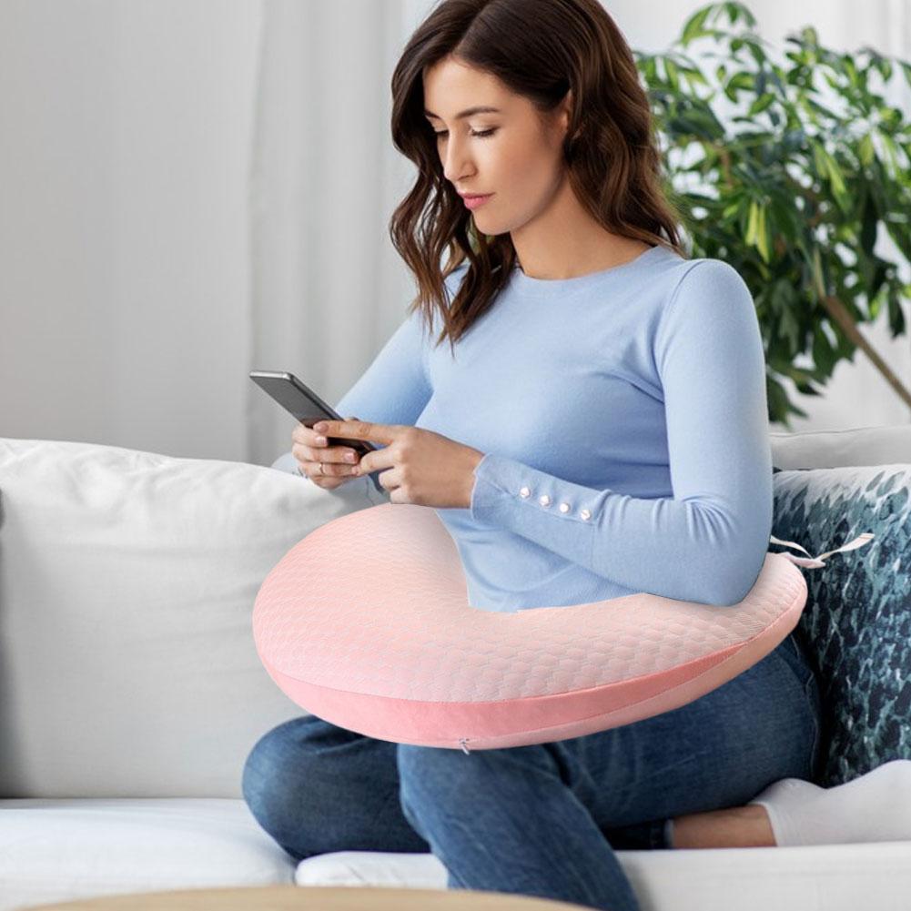 Adult Crocheting Pillow Ergonomic Reading Gaming Pillow Soft Teens Arm Rest Pillow Skin-friendly for Kids Adults Watching TV