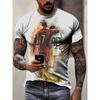Versatile Men's Animal Print Short Sleeve Fashion Simple Top Casual Loose T-Shirt Crew Neck T-Shirts Men’s