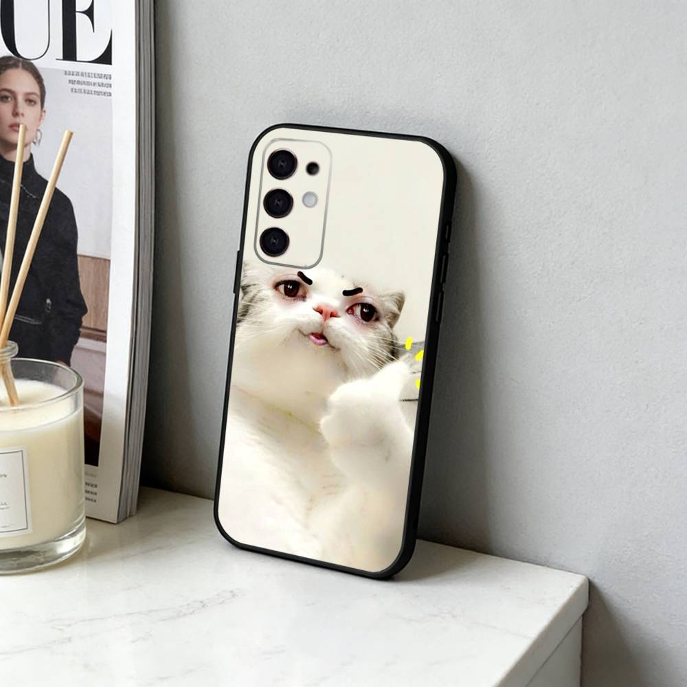Funny Of Pet Cats  Phone Case For Samsung S25,24,23,22,30,21,10,9,Ultra,Plus,FE 5G Black Soft Case