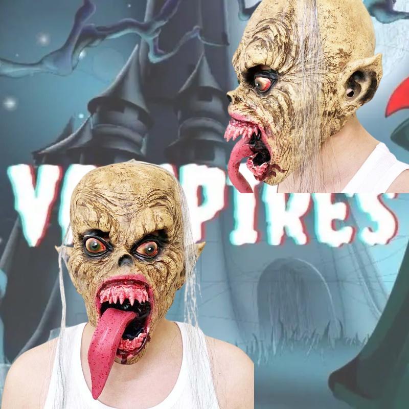 Halloween Mask Blood Ancestor Rubber Handmade Costume Prop