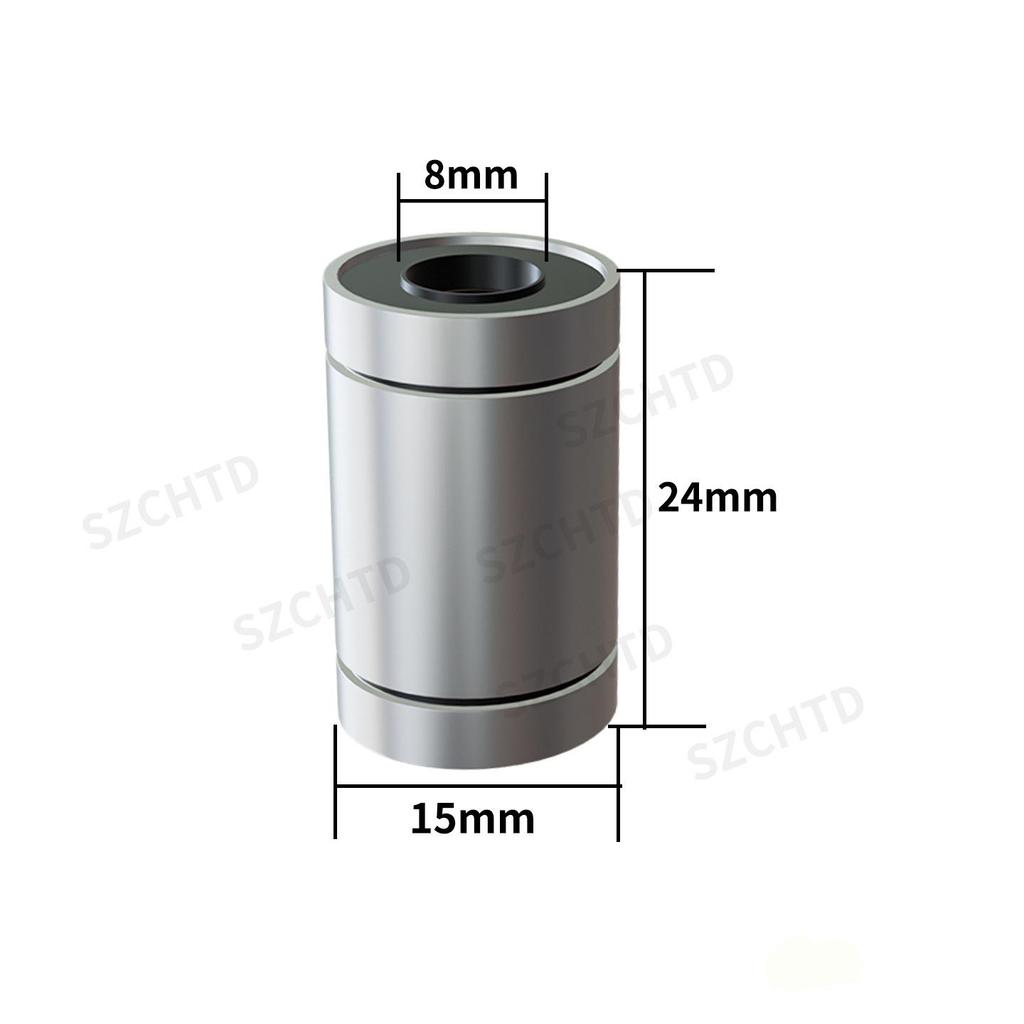LM8UU Series 8mm ID Linear Bearing, LMK8UU Flange, Wear-Resistant, Smooth.